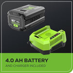 Charger l’image dans la visionneuse de la galerie, 80V 21" Cordless Self-Propelled Lawn Mower + Leaf Blower (580 CFM), Brushless Motor, 4.0Ah Battery & Rapid Charger Included