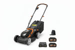 Charger l’image dans la visionneuse de la galerie, 14" Cordless Lawn Mower, 2-in-1 Electric Push Mower, Lightweight & Compact, 6-Position Height Adjustment, Quiet Operation, Batteries & Charger Included