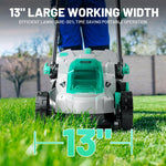 Charger l’image dans la visionneuse de la galerie, 20V 13" Cordless Electric Lawn Mower, Brushless Motor, 5 Height Adjustment, Lightweight Push Mower, 4.0Ah Battery & Charger Included