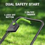 Charger l’image dans la visionneuse de la galerie, 13-Inch Cordless Electric Lawn Mower, 2×20V Battery Powered, 5 Height Adjustments, 2×4.0Ah Batteries & Charger Included, Ideal for Garden, Yard & Farm