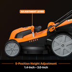 Charger l’image dans la visionneuse de la galerie, 16" Electric Lawn Mower, 12AMP Corded Push Mower, Lightweight & Efficient for Small to Medium Lawns