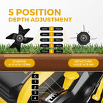 Charger l’image dans la visionneuse de la galerie, Upgraded 16-Inch 15 Amp Electric Dethatcher & Scarifier, 5-Position Depth Adjustment, 14.5 Gal Collection Bag, Improves Lawn Health, Model EDS16S