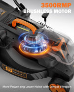 Charger l’image dans la visionneuse de la galerie, LD40A 19Inch Brushless Lawn Mower, 40V Powerful Cordless Lawn Mower, Effortless Single-Lever Height Adjustment, 3-Step Foldable Handle & Vertical Storage, 2-in-1 Mulching & Bagging