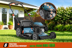 Charger l’image dans la visionneuse de la galerie, 201cc 22" Gas Lawn Mower, Self-Propelled Rear Wheel Drive, 3-in-1 Mulching Bagging Discharge, Variable Speed, 6 Height Adjustment