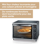 Charger l’image dans la visionneuse de la galerie, Severin Mini-Four À Chaleur Tournante 42 L Avec Pierre À Pizza Et T...