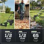 Charger l’image dans la visionneuse de la galerie, 80V 21" Cordless Self-Propelled Lawn Mower + Leaf Blower 580 CFM, Brushless Motor, 4.0Ah Battery & Rapid Charger Included