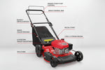 Charger l’image dans la visionneuse de la galerie, 21-Inch 3-in-1 Gas Self-Propelled Lawn Mower, 170CC OHV Engine, Bagging/Mulching/Rear Discharge, 6 Height Adjustments, Steel Deck, Rear-Wheel Drive