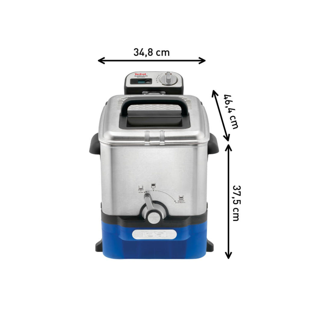 Friteuse semi-professionnelle 3,5 L – 2300 W, Filtration automatique de l’huile, Minuteur digital