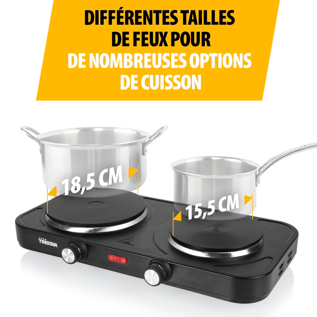Tristar Plaque De Cuisson Électrique - Double Feu - Pour Logement É...