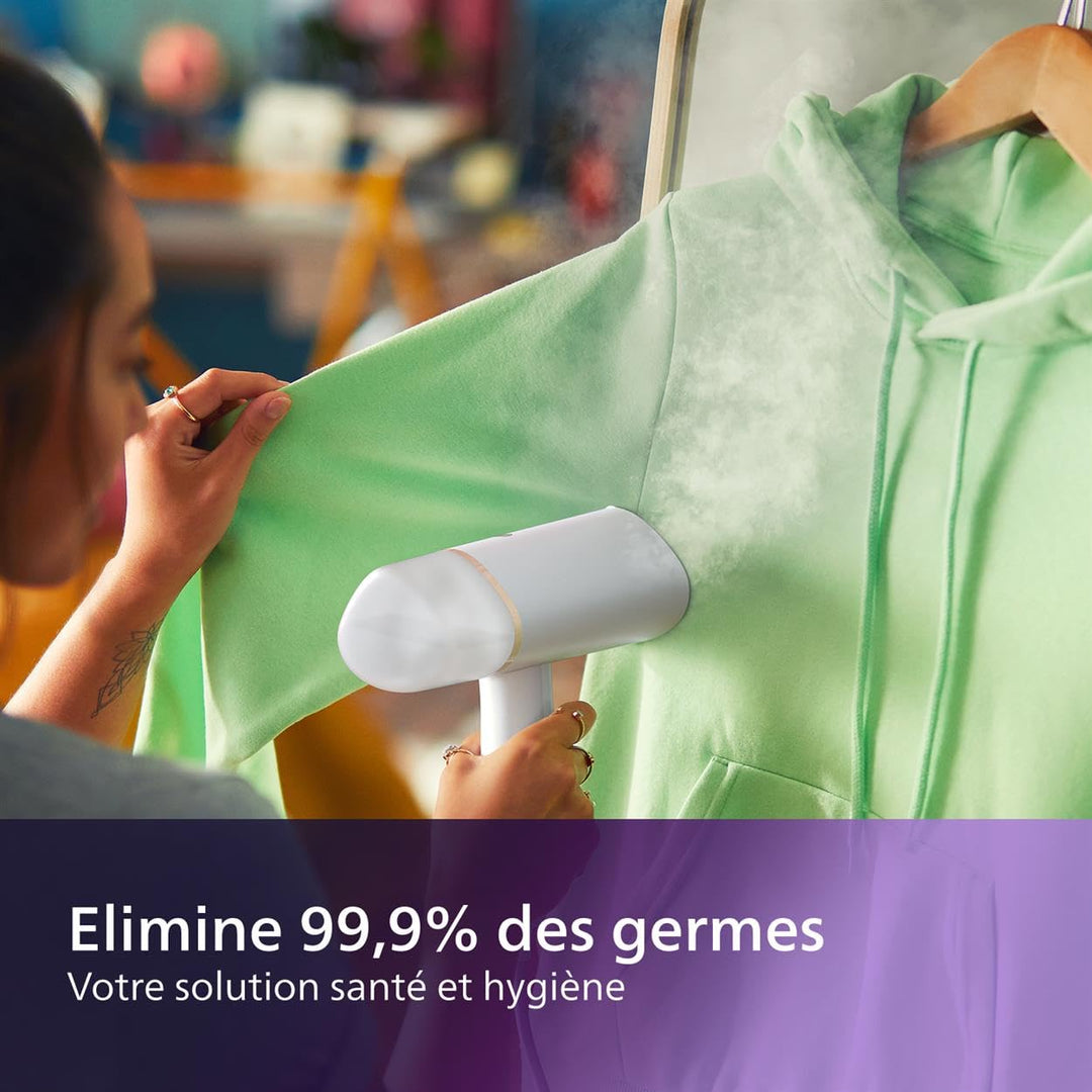 Défroisseur vapeur à main 1000 W – prêt en 30 s, léger et compact
