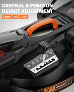 Charger l’image dans la visionneuse de la galerie, LD40A 19Inch Brushless Lawn Mower, 40V Powerful Cordless Lawn Mower, Effortless Single-Lever Height Adjustment, 3-Step Foldable Handle &amp; Vertical Storage, 2-in-1 Mulching &amp; Bagging
