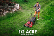 21-Inch 3-in-1 Gas Self-Propelled Lawn Mower, 170CC OHV Engine, Bagging/Mulching/Rear Discharge, 6 Height Adjustments, Steel Deck, Rear-Wheel Drive