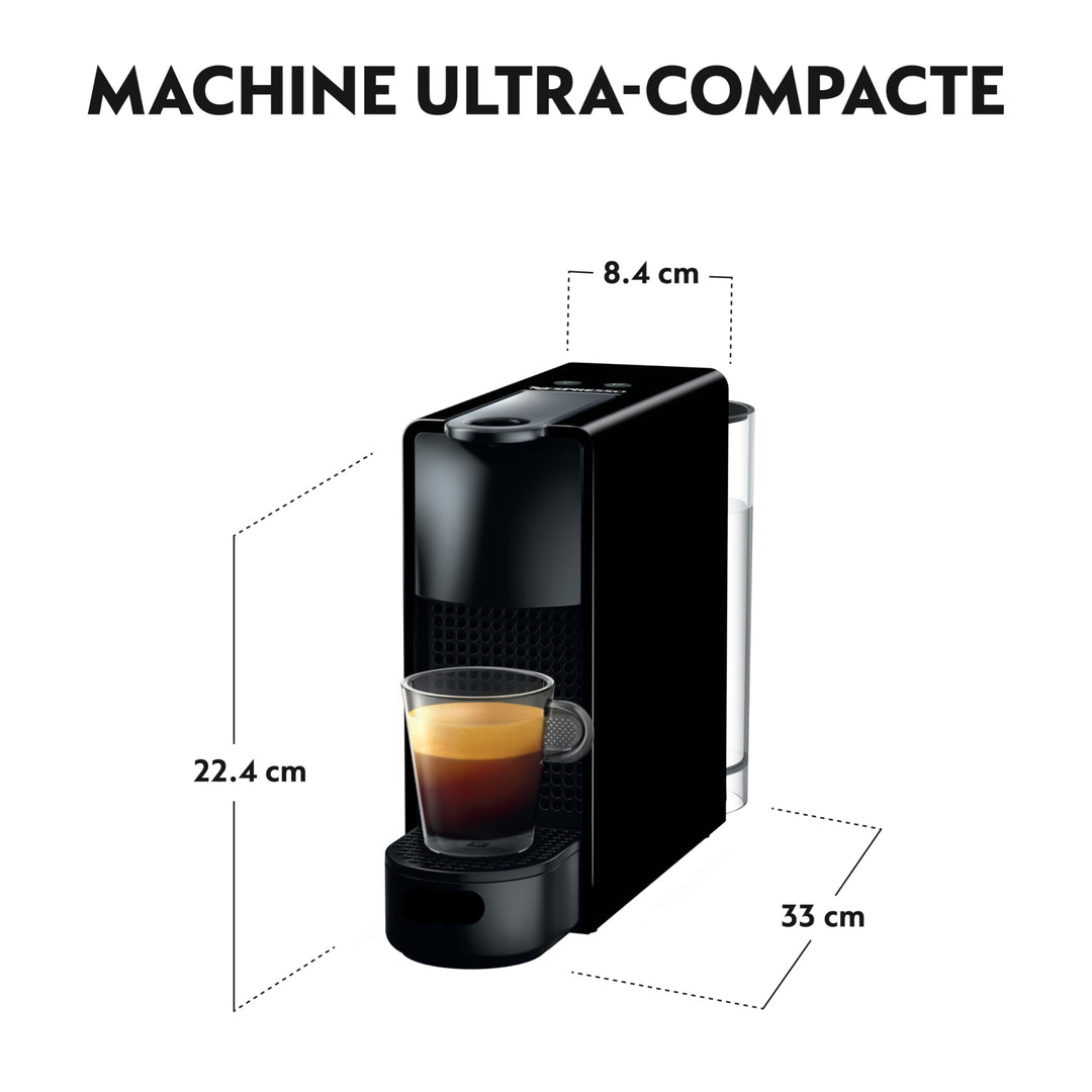 Machine à café compacte à capsules – format mini, couleur noire