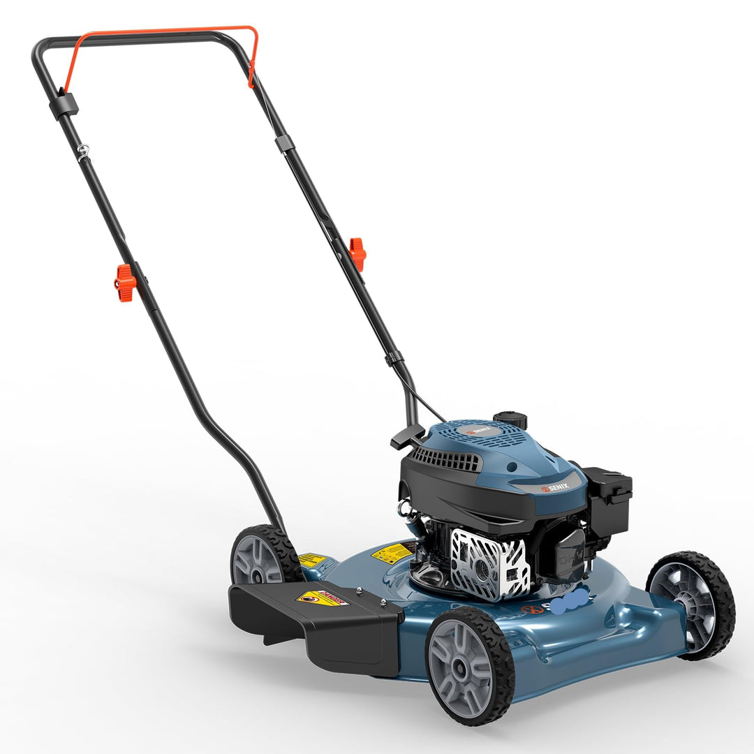 20" Gas Lawn Mower, 144cc 4-Cycle Engine, Walk-Behind Push Mower, 3-Position Height Adjustment for Yard & Garden
