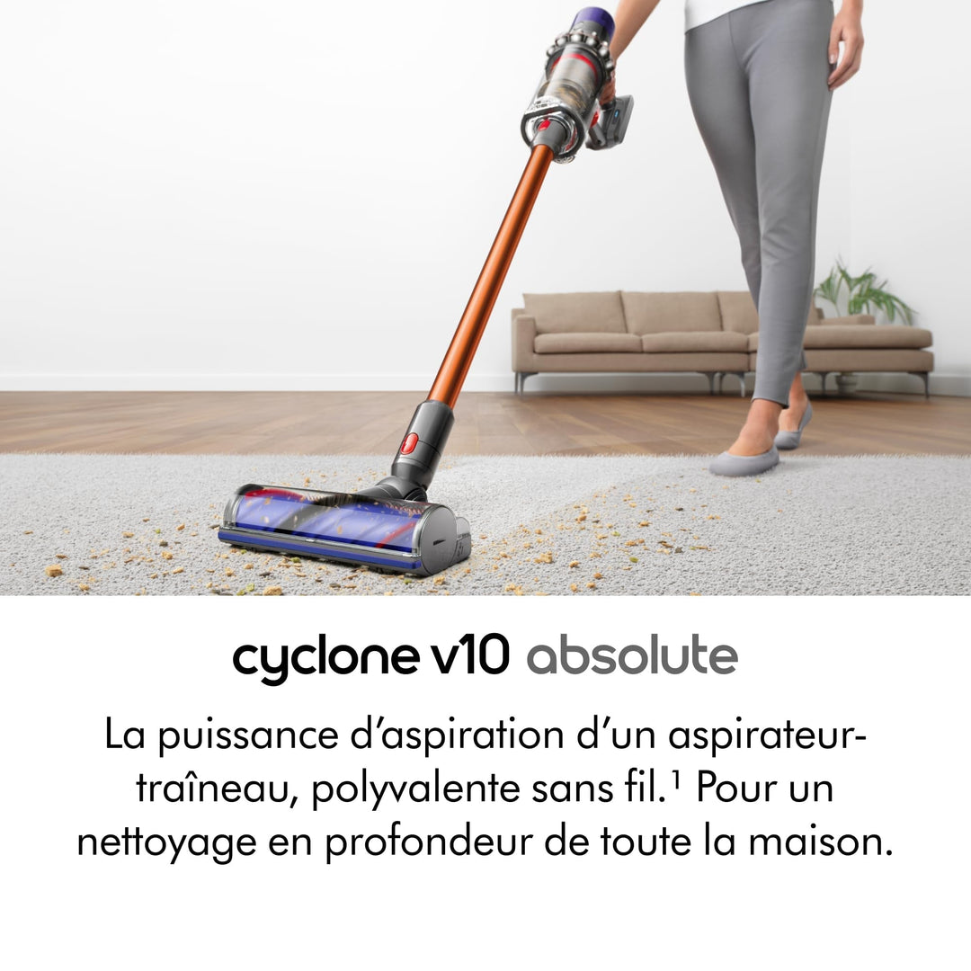 Aspirateur sans fil puissant – jusqu’à 60 min d’autonomie, brosse sols durs