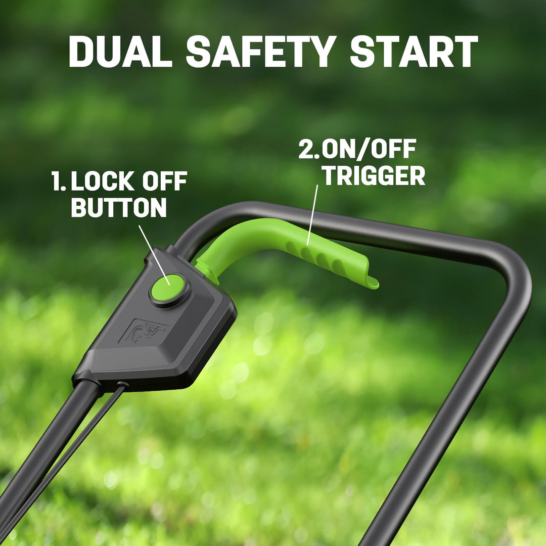 13-Inch Cordless Electric Lawn Mower, 2×20V Battery Powered, 5 Height Adjustments, 2×4.0Ah Batteries & Charger Included, Ideal for Garden, Yard & Farm