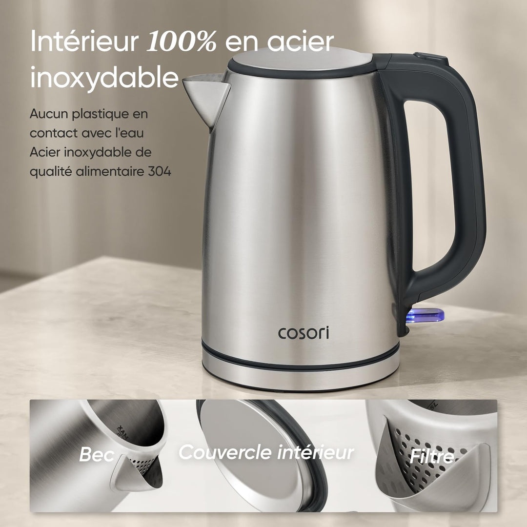 Cosori Bouilloire Électrique En Acier Inoxydable 1 7 L 2200 W Sans...