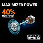 Charger l’image dans la visionneuse de la galerie, 17-Inch Cordless Lawn Mower, 2-in-1 Electric Edge Cutting, Lightweight Push Mower, 6 Height Adjustments, Batteries &amp; Charger Included, Model WG745