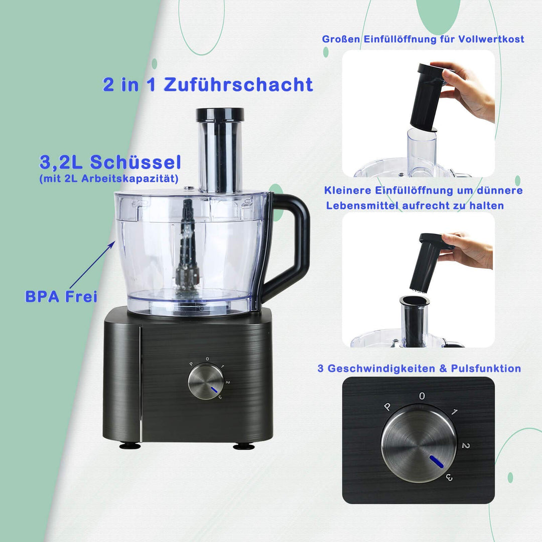 Topstrong Robot Cuisine Multifonction 1100W Robot Multifonction 11...
