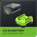 Charger l’image dans la visionneuse de la galerie, 80V 21" Cordless Self-Propelled Lawn Mower, Brushless Motor, LED Lights, 4.0Ah Battery &amp; Rapid Charger Included