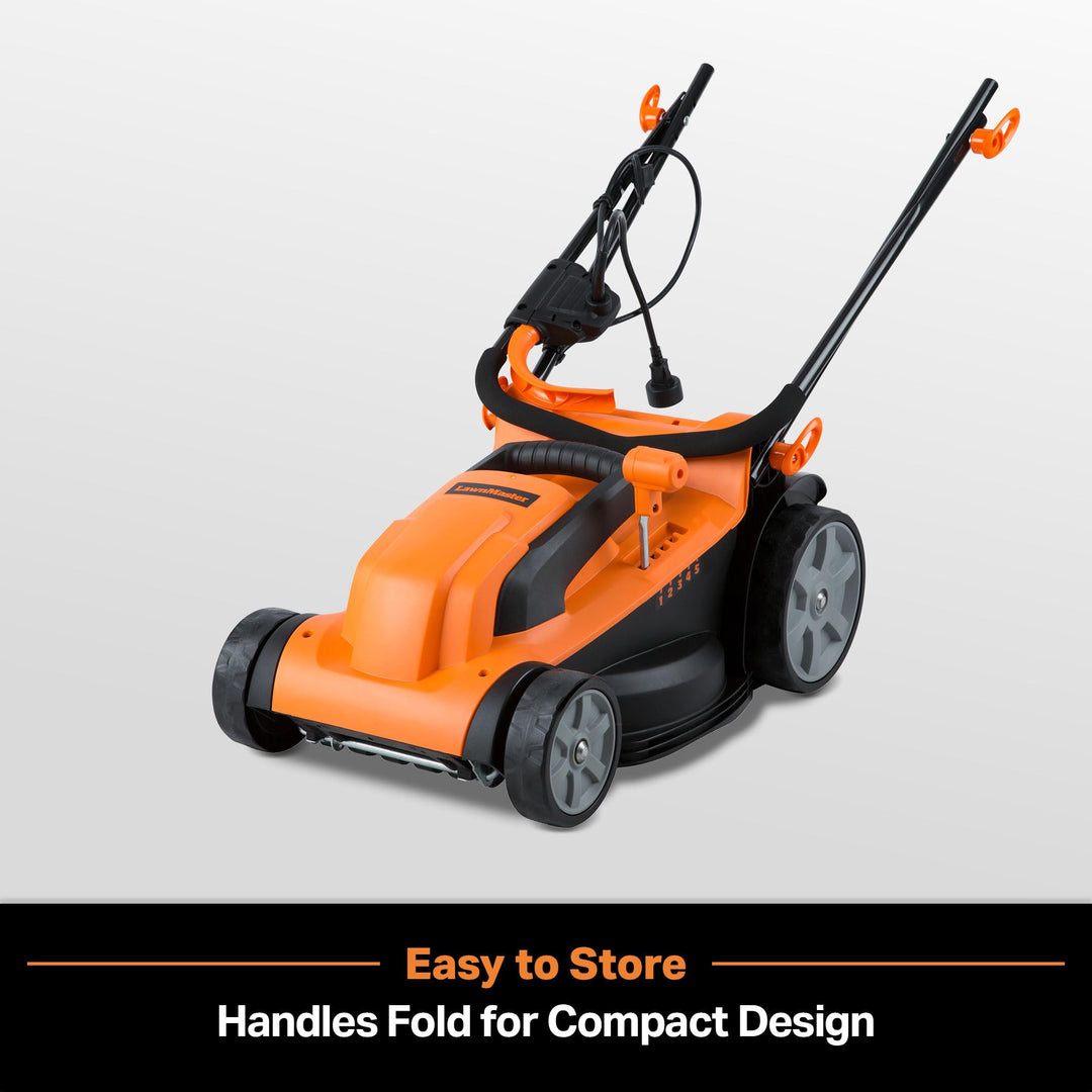 15" Electric Corded Lawn Mower, 11AMP Push Mower, Lightweight & Efficient for Small Lawns