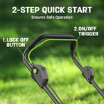 Charger l’image dans la visionneuse de la galerie, 40V 17" Cordless Electric Lawn Mower, Brushless Motor, 6-Position Height Adjustment, 2-in-1 Bagging &amp; Mulching, 2 Batteries &amp; Dual Charger Included