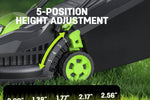 Charger l’image dans la visionneuse de la galerie, 13-Inch Cordless Electric Lawn Mower, 2×20V Battery Powered, 5 Height Adjustments, 2×4.0Ah Batteries &amp; Charger Included, Ideal for Garden, Yard &amp; Farm