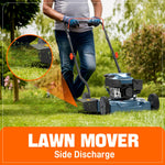 Charger l’image dans la visionneuse de la galerie, 20" Gas Lawn Mower, 144cc 4-Cycle Engine, Walk-Behind Push Mower, 3-Position Height Adjustment for Yard &amp; Garden