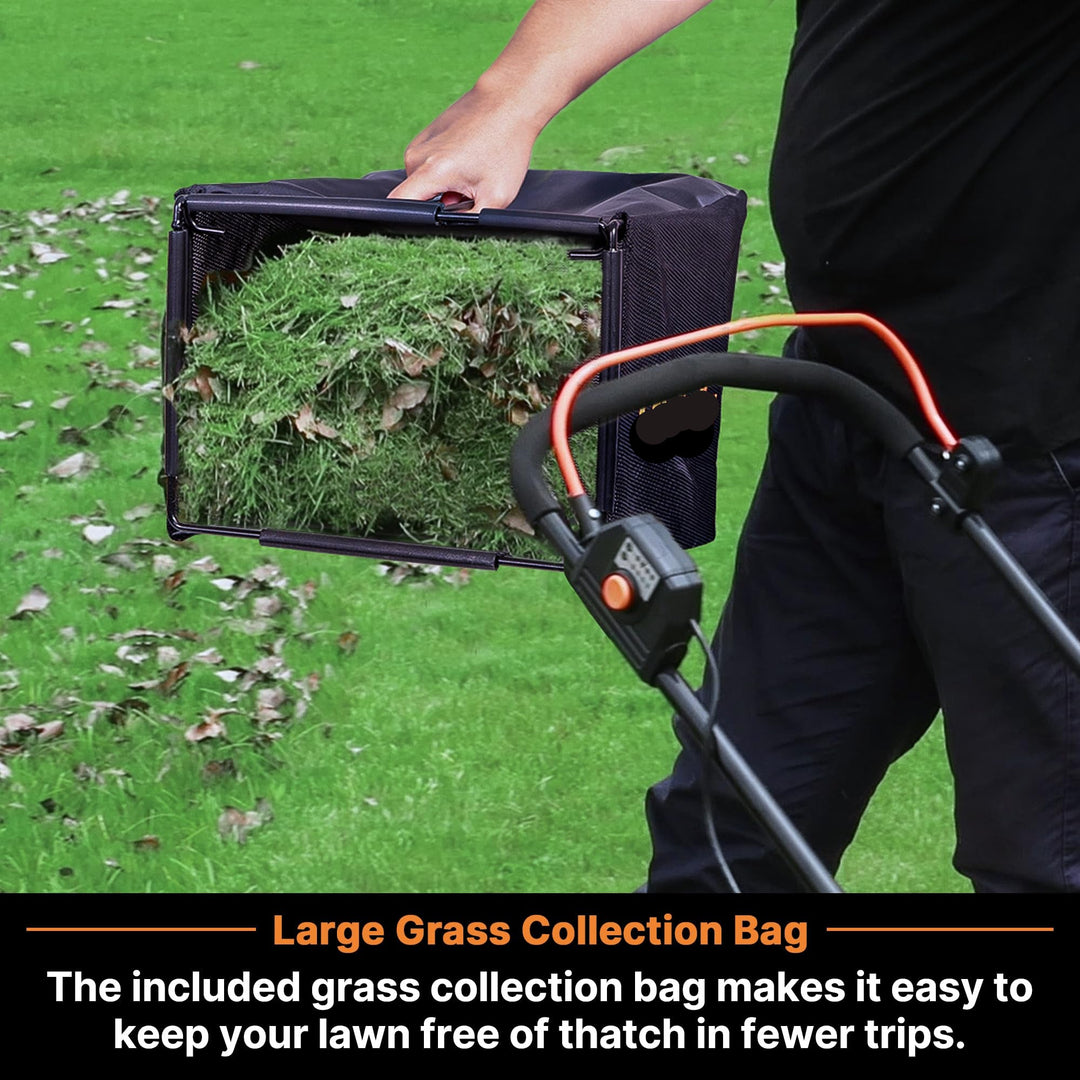 16" Electric Lawn Mower, 12AMP Corded Push Mower, Lightweight & Efficient for Small to Medium Lawns