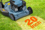 Charger l’image dans la visionneuse de la galerie, 20" Gas Lawn Mower, 144cc 4-Cycle Engine, Walk-Behind Push Mower, 3-Position Height Adjustment for Yard &amp; Garden