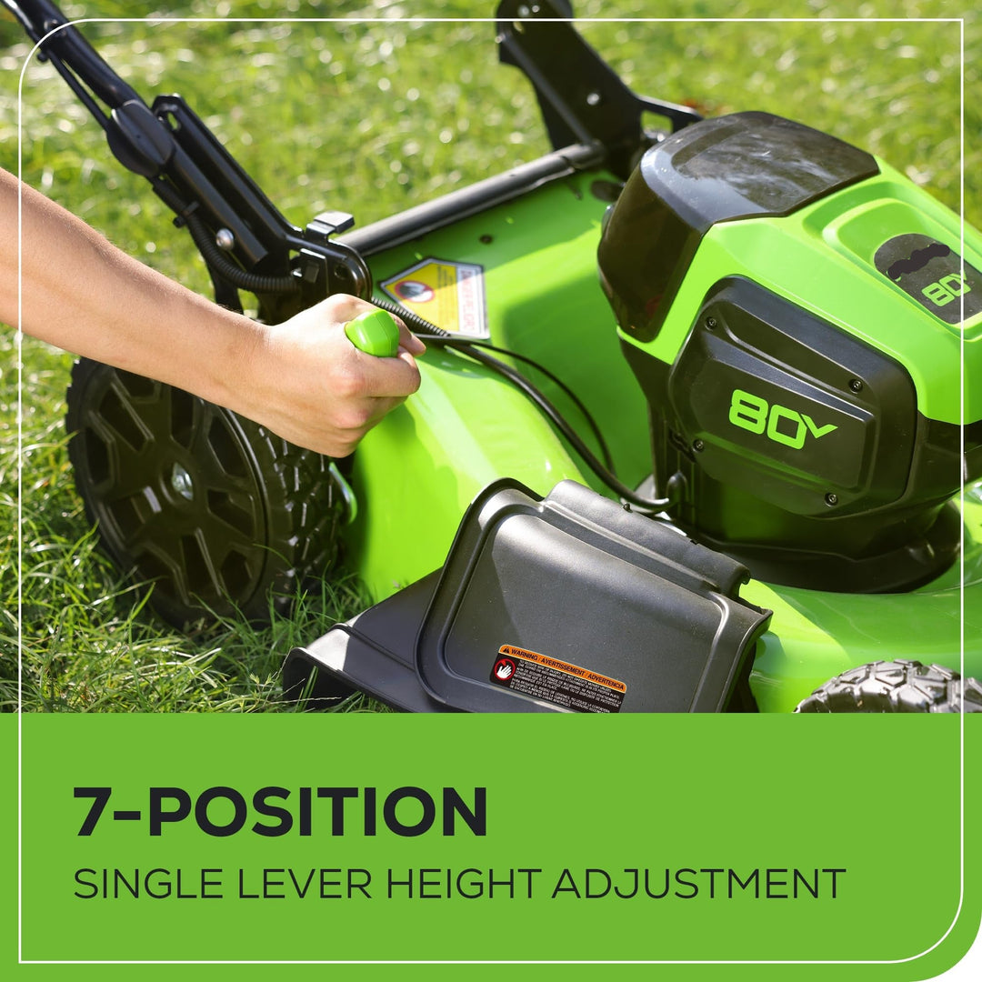 80V 21" Cordless Self-Propelled Lawn Mower + Leaf Blower 580 CFM, Brushless Motor, 4.0Ah Battery & Rapid Charger Included