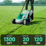 Charger l’image dans la visionneuse de la galerie, 20V 13" Cordless Electric Lawn Mower, Brushless Motor, 5 Height Adjustment, Lightweight Push Mower, 4.0Ah Battery &amp; Charger Included