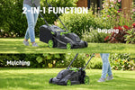 Charger l’image dans la visionneuse de la galerie, 40V 17" Cordless Electric Lawn Mower, Brushless Motor, 6-Position Height Adjustment, 2-in-1 Bagging &amp; Mulching, 2 Batteries &amp; Dual Charger Included