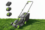 Charger l’image dans la visionneuse de la galerie, 13-Inch Cordless Electric Lawn Mower, 2×20V Battery Powered, 5 Height Adjustments, 2×4.0Ah Batteries &amp; Charger Included, Ideal for Garden, Yard &amp; Farm