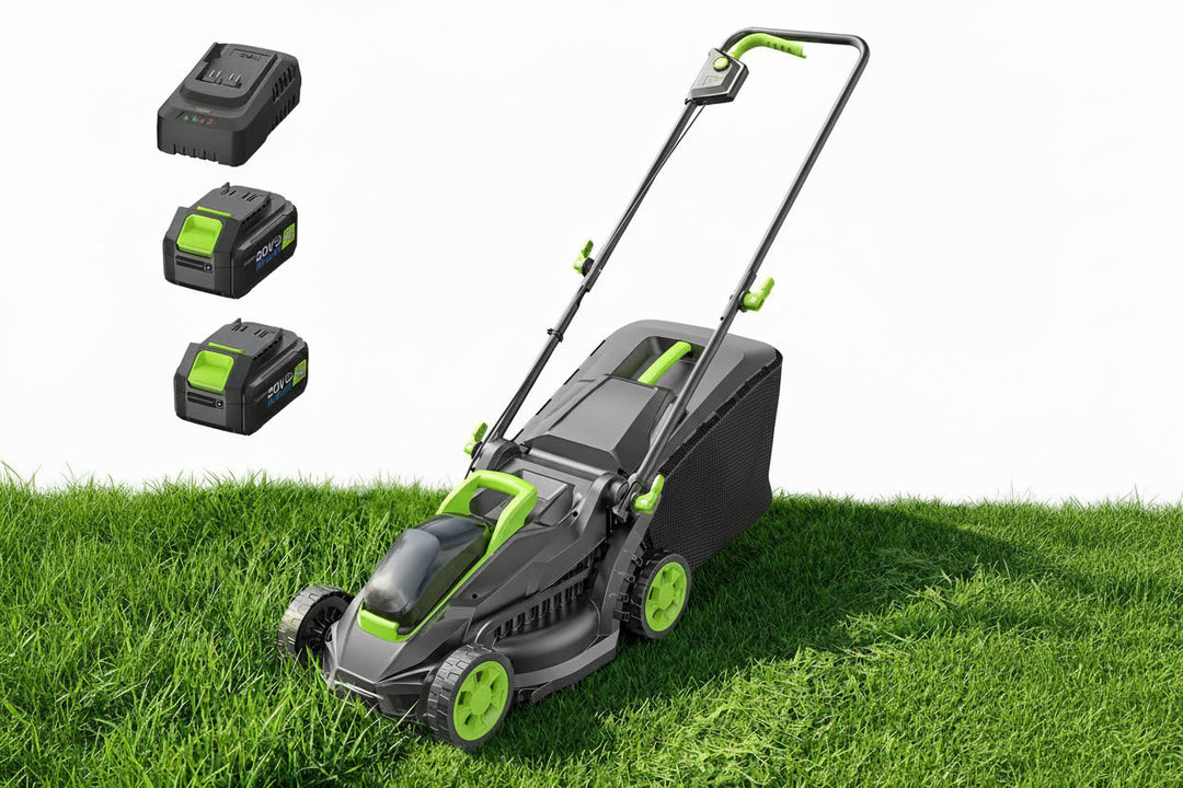 13-Inch Cordless Electric Lawn Mower, 2×20V Battery Powered, 5 Height Adjustments, 2×4.0Ah Batteries & Charger Included, Ideal for Garden, Yard & Farm
