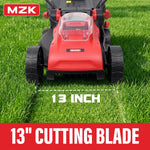 Charger l’image dans la visionneuse de la galerie, 20V 13" Electric Lawn Mower, Brushless Cordless Lawn Mower with 4-Position Height Adjustment, Walk-Behind Push Mowers with 8 Gallon Grass Bag, 2 x 4.0Ah Batteries &amp; Charger Included, LM13B8, Red