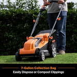 Charger l’image dans la visionneuse de la galerie, 15" Electric Corded Lawn Mower, 11AMP Push Mower, Lightweight &amp; Efficient for Small Lawns