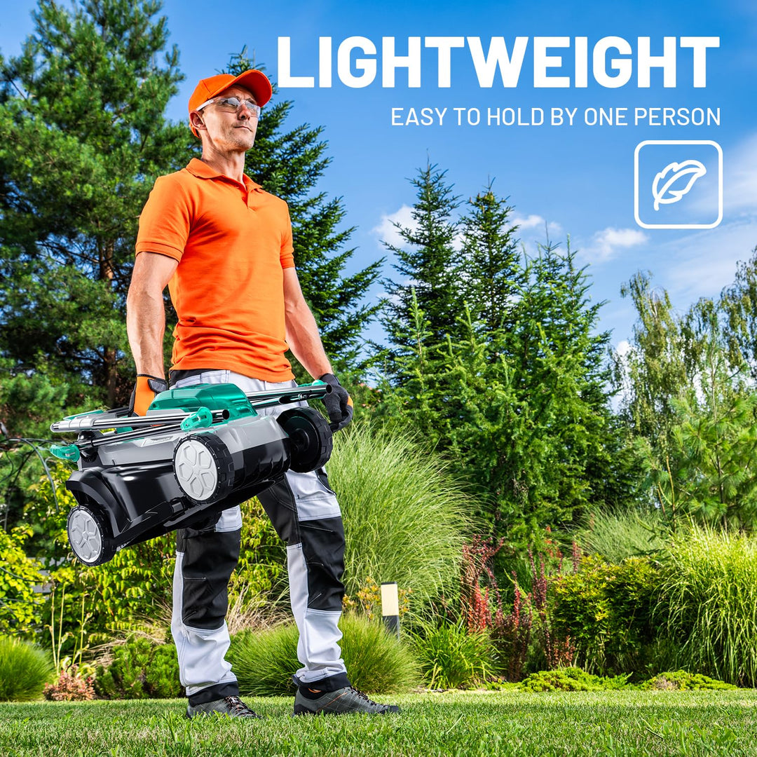 20V 13" Cordless Electric Lawn Mower, Brushless Motor, 5 Height Adjustment, Lightweight Push Mower, 4.0Ah Battery & Charger Included