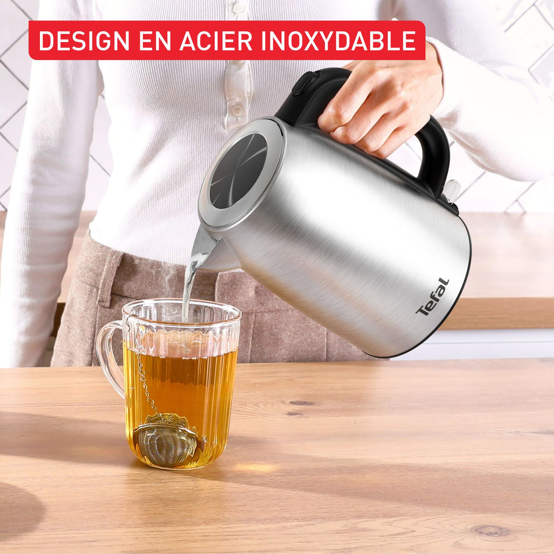 Tefal Bouilloire En Inox 1 7L 2200W Pour Une Ébullition Rapide Arrê...
