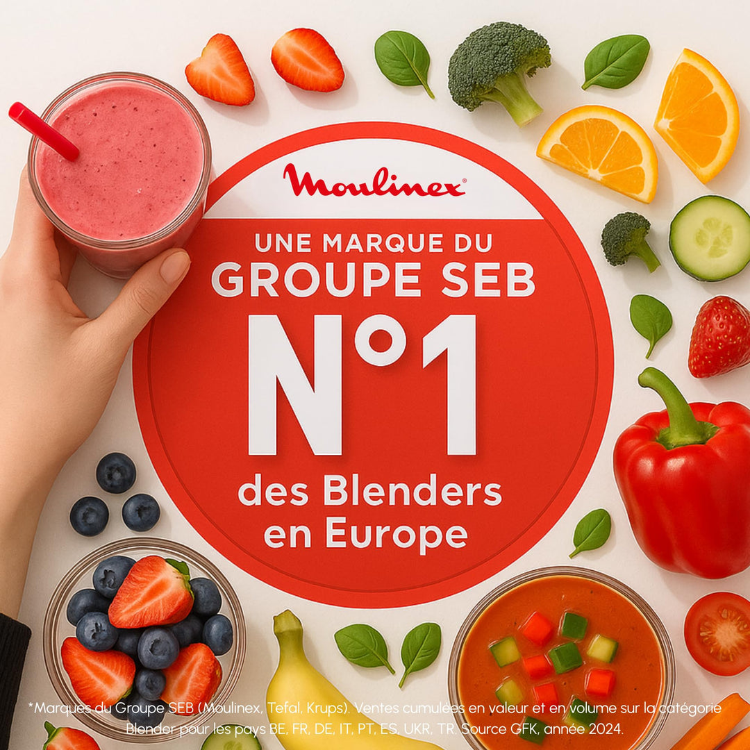 Moulinex Mix Move Blender Mixeur 300W Capacité Utile 0 6 L 2 Boutei...