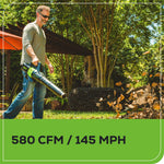 Charger l’image dans la visionneuse de la galerie, 80V 21" Cordless Self-Propelled Lawn Mower + Leaf Blower (580 CFM), Brushless Motor, 4.0Ah Battery &amp; Rapid Charger Included