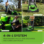 Charger l’image dans la visionneuse de la galerie, 80V 21" Cordless Self-Propelled Lawn Mower, Brushless Motor, LED Lights, 4.0Ah Battery &amp; Rapid Charger Included