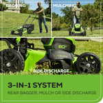 Charger l’image dans la visionneuse de la galerie, 80V 21" Cordless Self-Propelled Lawn Mower + Leaf Blower 580 CFM, Brushless Motor, 4.0Ah Battery &amp; Rapid Charger Included